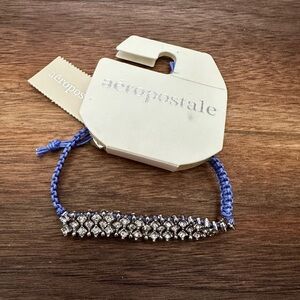 Aeropostale Gem and Cord Adjustable Bracelet